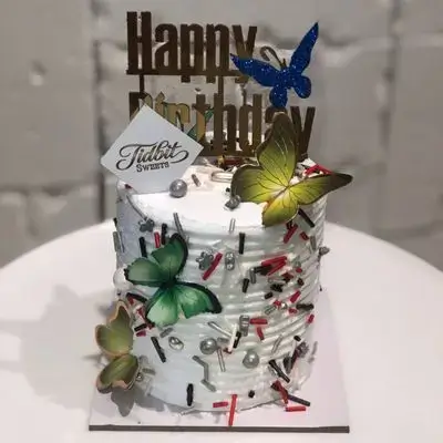 Mine cake Colorful Butterflies Theme