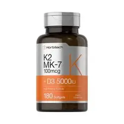 D3 5,000IU K2 100mcg 180 Softgel Horbaach