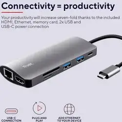 Trust 7 In 1 Adapter USB-c