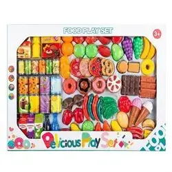 120-Piece Kids Play Food Kitchen Toy Set