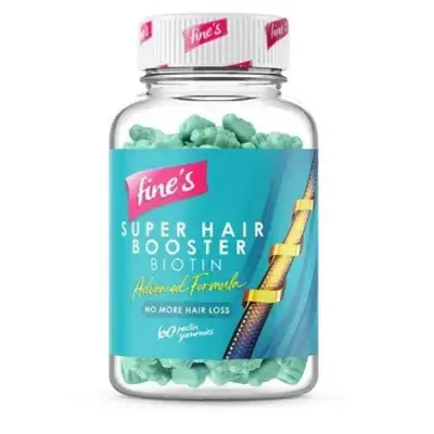 Fine's Super Hair Booster Biotin//حبوب فيتامين Biotin+ لتعزيز نمو الشعر بشكل فائق Fine's - 60 قرص