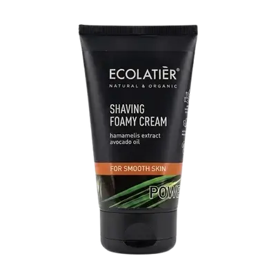 Shaving Foamy Cream Hamamelis Extract Avocado Oil for Smooth Skin 150ml _ ECOLATIER