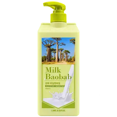 Milk Baobab Shampoo Lime & Basil 1000ml _ BIOKLASSE