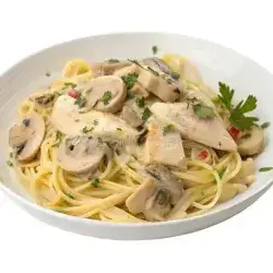 Alfredo Pasta With Chicken And Mushroom