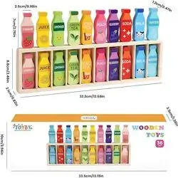 Soofam Montessori Wooden Color Sorting Matching Game, Preschool Learning Activities, Early Development Fine Motor Skills Toys and Color Cognitive, Portable Educational Game for Home and Kindergarten