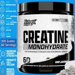 Nutrex, Creatine Monohydrate Powder, Unflavored, 60 Servings, no Fillers or Additives, Creatine Monohydrate, Creatine, One Ingredient Only, Micronized, 300g Creatine