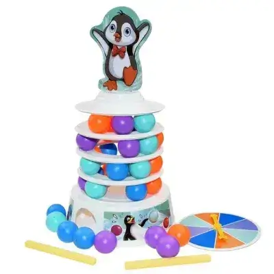 penguin skiing family game