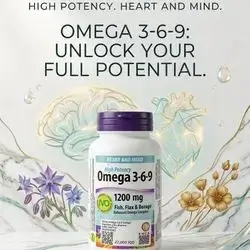 Omega 3-6-9 1200mg webber naturals (120 softgels)