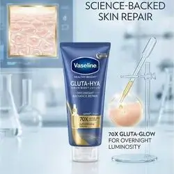 Vaseline Healthy Bright Gluta-Hya Serum Burst Lotion Overnight Radiance Repair (300ml)