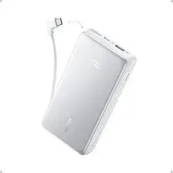Anker Zolo Power Bank - 20,000 With Type-C Cable White  | 22.5W