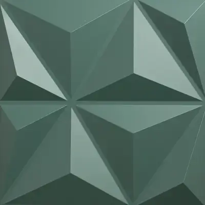 3D Wall Panels Dark Green D099