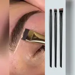 3pcs/Set Makeup Brushes Including Angled Eyeliner Brush, Eyebrow Brush