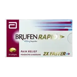 Brufen Rapid (400mg Ibuprofen) 2xFaster 20 Softgels _ Abbott