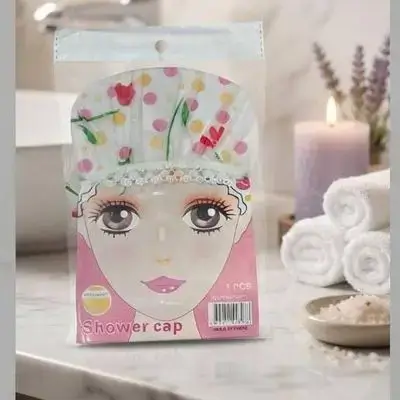 Waterproof Polka Dot Shower Cap
