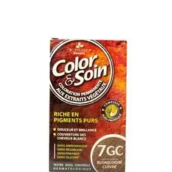 Color&soin permanent hair dye color 7GC(golden copper blond)