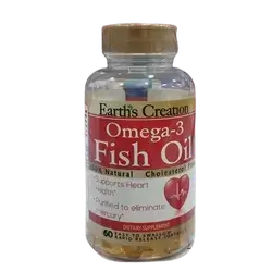 Omega-3 Fish Oil 60 Softgels _ Earths Creation