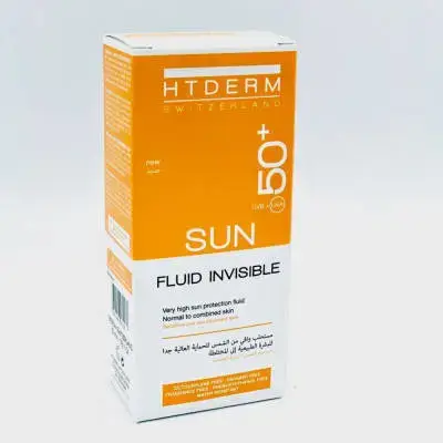 HTDERM Sun Fluid Invisible Spf 50+ | اتش تي ديرم واقي شمسي سائل spf50+