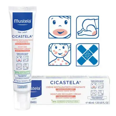 Mustela Cicastela Moisture Recovery Cream - 40ml | موستيلا كريم سيكاستيلا لاستعادة الرطوبة - 40 مل