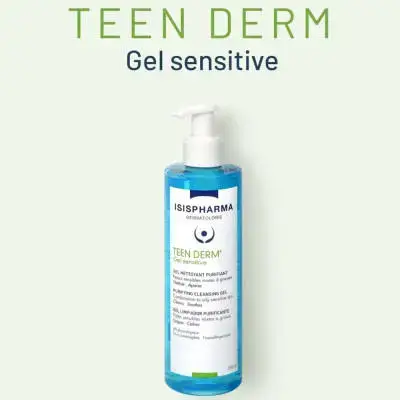 ISIS PHARMA Teen Derm Gel Sensitive For Oily Skin - 250ml //إيزيس تين ديرم جل منظف للبشره الدهنيه الحساسة - 250 مل
