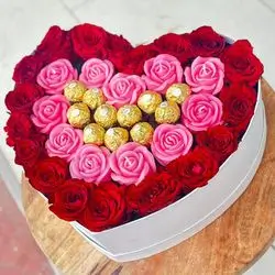 Flower Box Candle and Chocolate