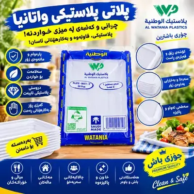 AL watania Plate Racet. 2. 50pcs