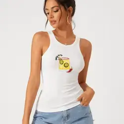 Spicy Marg Cocktail Embroidered Tank Top - XL