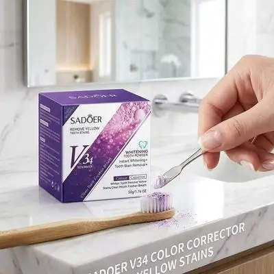 SADOER V34 Colour Corrector Whitening Tooth Powder (50g)