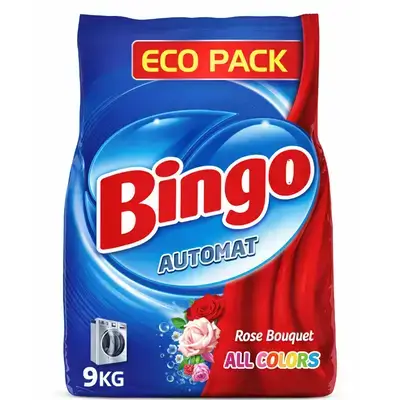 Bingo Rose Scented Laundry Detergent All Color Automat 9 kg