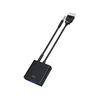 DM CHB021 HDMI to VGA adapter/converter with 3.5mm audio support.