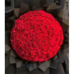 Red Damask Flower Bouquet, 200 Flowers