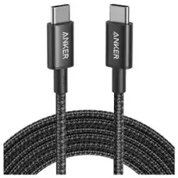 Anker Charging Cable USB-C to USB-C braided Cable 3.3ft, 1M 60W Black - A8752H11