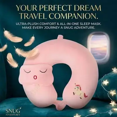 Checkered Travel Neck Pillow