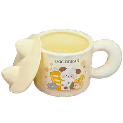 Cute Ceramic Cup with Lid