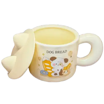 Cute Ceramic Cup with Lid