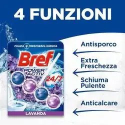 Bref WC Power Activ Lavender, Cleaner, Toilet Cleaner, Cleaner, Fresh, 1 Pack of 2