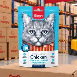Wanpy – Chicken Jerky & Codfish Sandwiches/80g