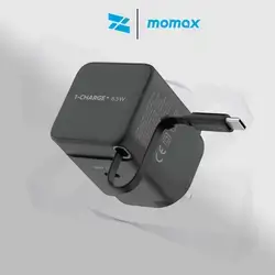 Momax 1-Charge+ 1-Port GaN Charger With Built-In USB-C Cable 65W
