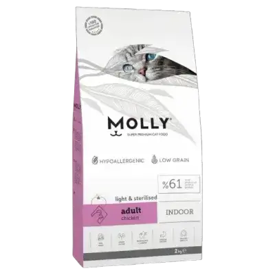 Molly INDOOR Light & Sterilised Chicken 2Kg