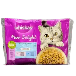 Whiskas Pure Delight Fish Selection Wet Cat Food in Jelly 4x85g