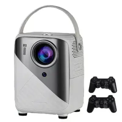 TUTT T12 Pro 4K Gaming Projector Home Theatre WiFi & Bluetooth, 600ANSI Native Auto Focus Smart Projector – White