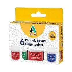 Adel Finger Paint 6 Colors 25 Ml.