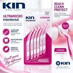 KIN Ultramicro Interdental Brush – 0.6 mm ISO 0, Pack of 6