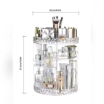 360 Degree Rotating Acrylic Makeup Organizer,