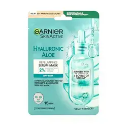 Garnier Skin Active Hydra Bomb Cloth Mask, Super Moisturising and Revitalising Formula for All Leather Types with Hyaluronic Acid and Organic Aloe Vera, 28g