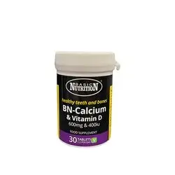 BN-Calcium & Vitamin D 600mg & 400iu (healthy teeth and bones) 30 tablets_Basic Nutrition