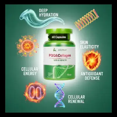 PQQ and ASTAXANTHIN and NICOTINAMIDE Supplement, Promotes Mitochondrial Biogenesis, with Collagen, Nicotinamide, Astaxanthin,Hyaluronic acid, Energy Optimizer and Sleep,ANTI AGING, Hair, Skin, 60 Capsules