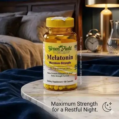 Green Field Melatonin Maximum Strength 10mg (60 capsules)
