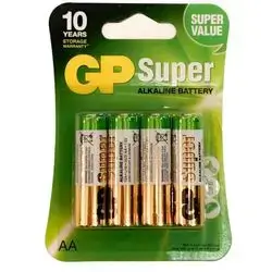 Gp Super Alkaline Battery AA (1X4Pcs)