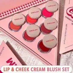 SHEGLAM Cheeky Color Jam Set 6 In 1 Multi-Use Cream Blush Set Lip Cream Set