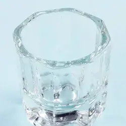 1pc Dish Cup For Nail Art Acrylic Liquid - Clear Glass Nail Monomer Liquid Bowl